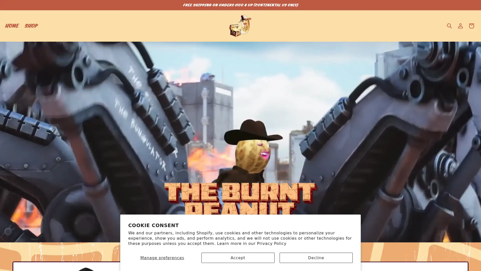theburntpeanut.store screenshot