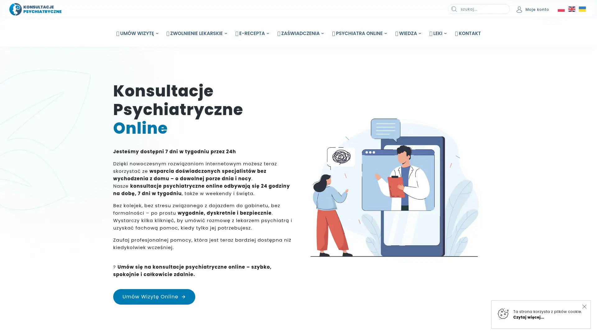 konsultacjepsychiatryczne.pl screenshot