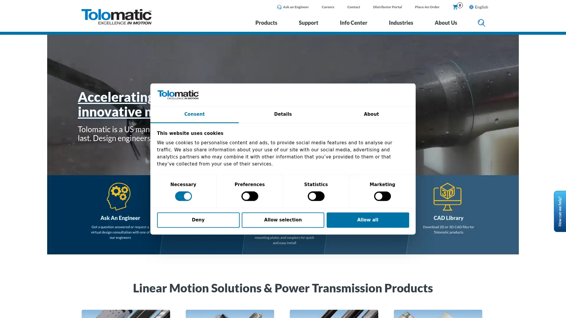tolomatic.com screenshot