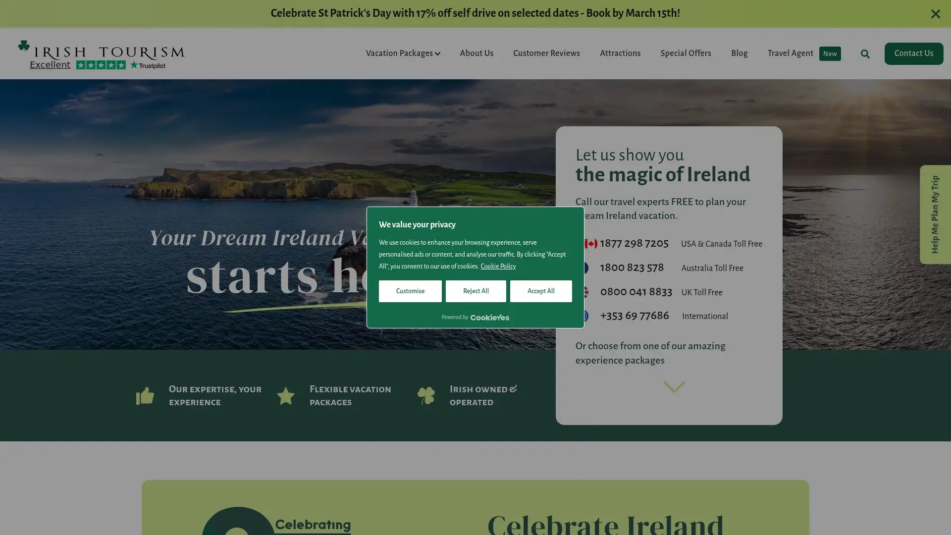 irishtourism.com screenshot