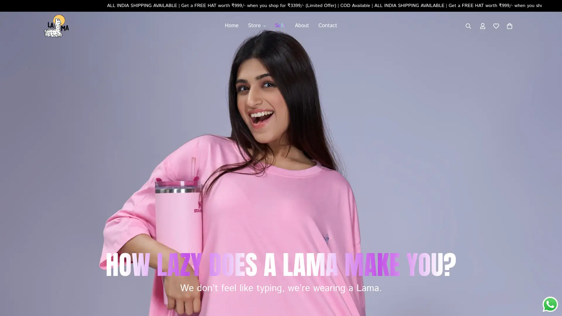 lamastore.in screenshot