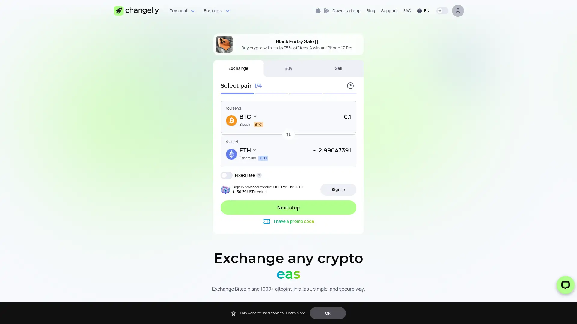 changelly.com screenshot