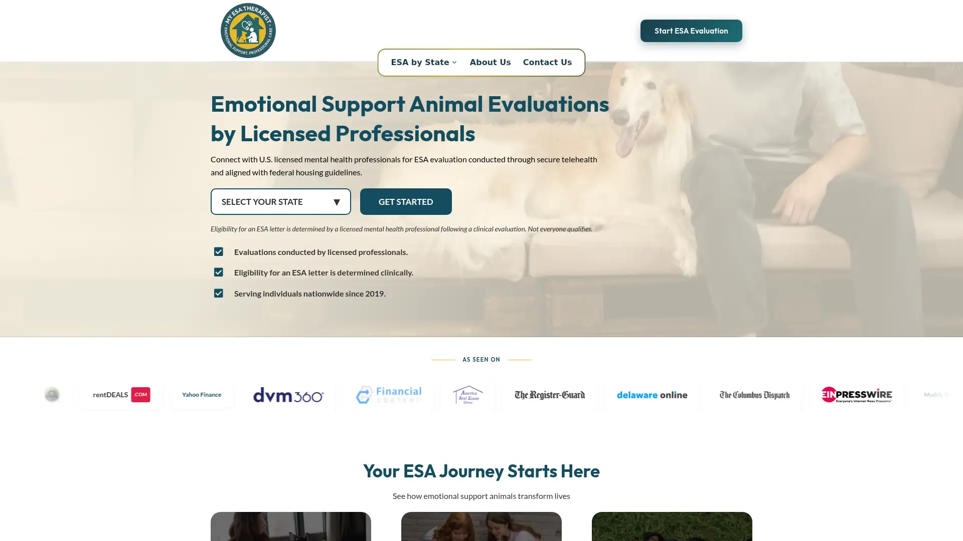 myesatherapist.com screenshot