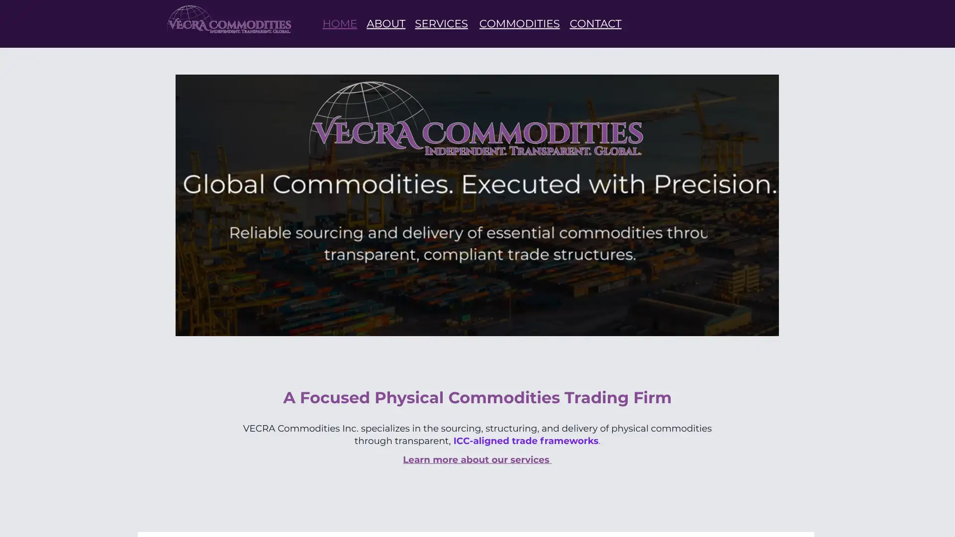 vecracommodities.com screenshot