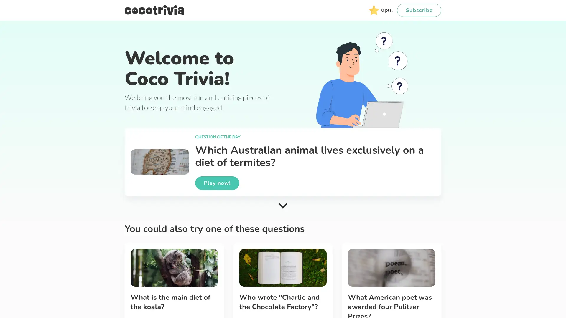 cocotrivia.com screenshot