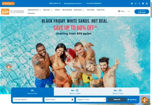 vivaresortsbywyndham.com screenshot