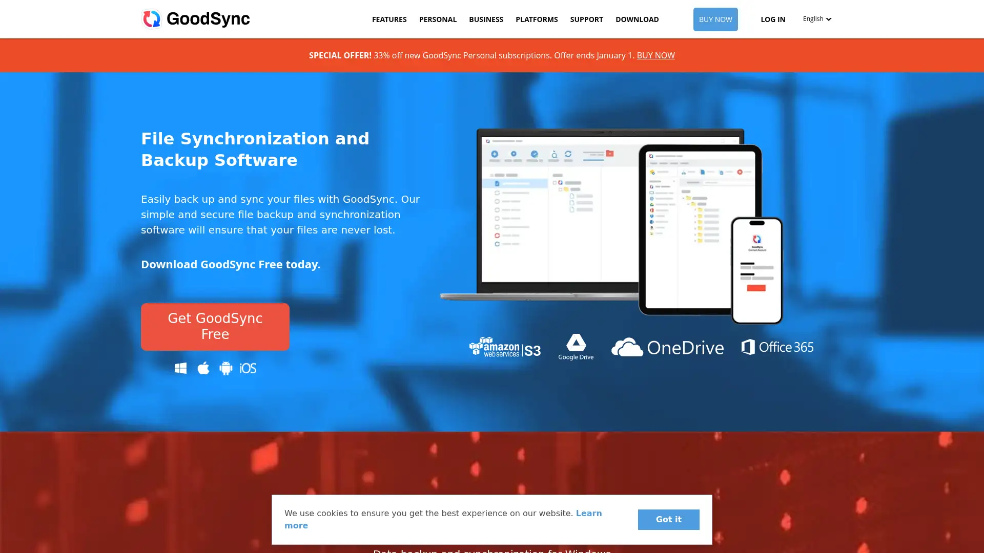 goodsync.com screenshot