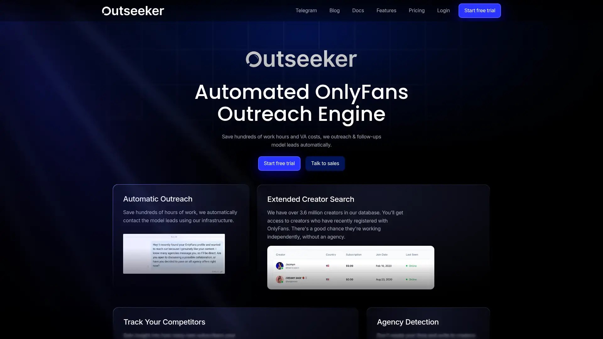 outseeker.net screenshot