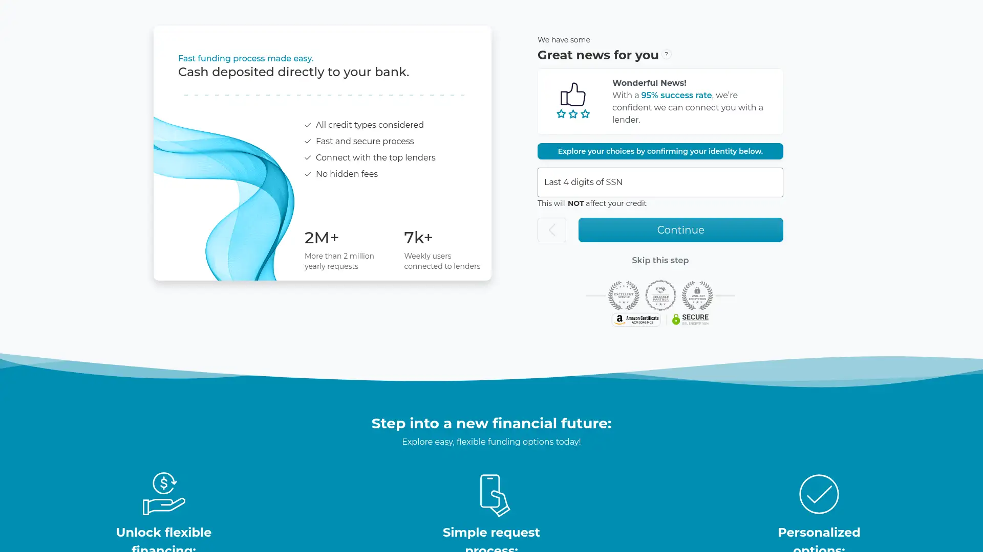 finadvanceonline.com screenshot