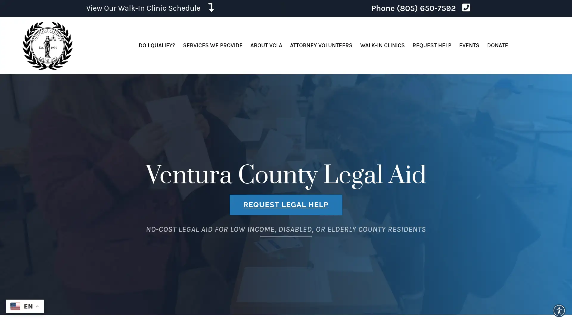 vclegalaid.org screenshot
