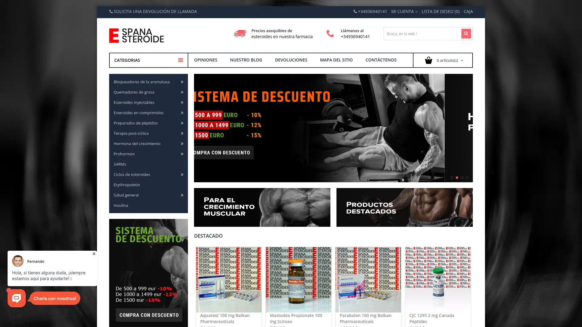 espanaesteroide.com screenshot