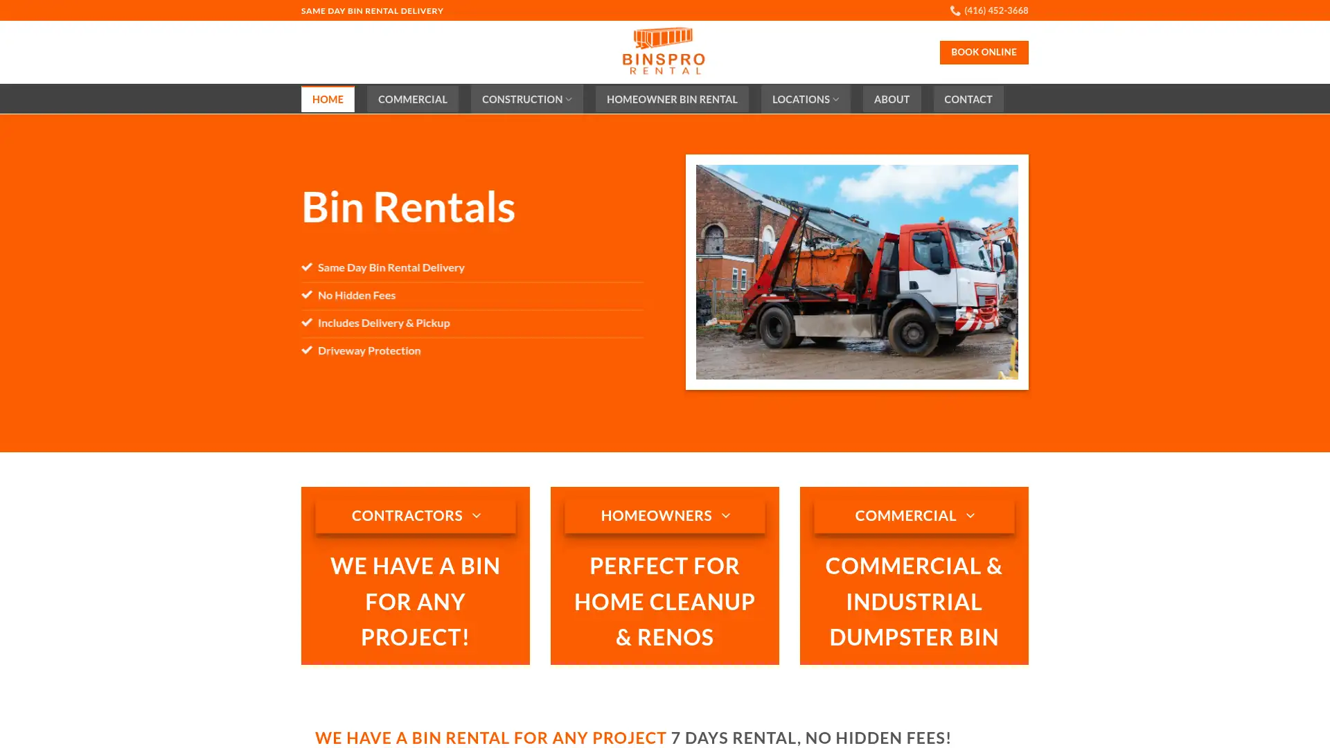 binspro.ca screenshot