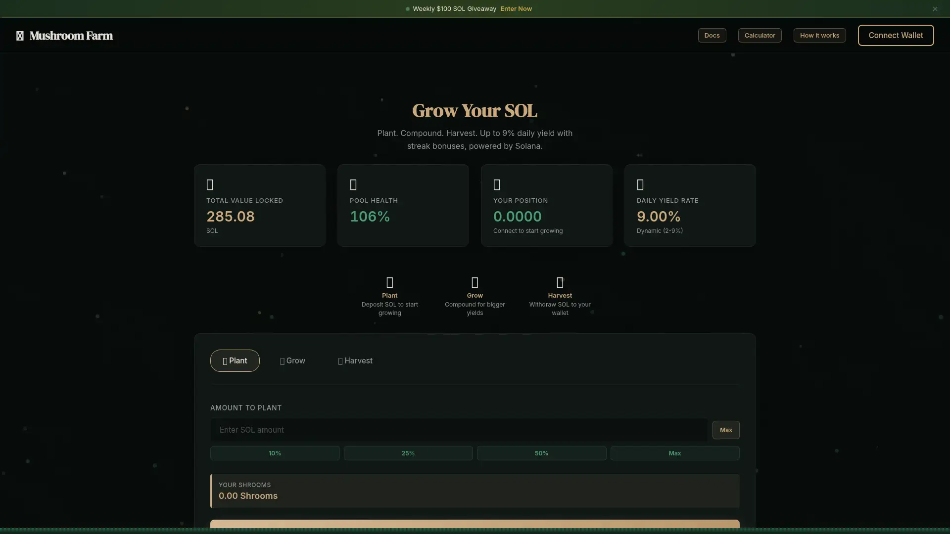 solmushroomfarm.xyz screenshot