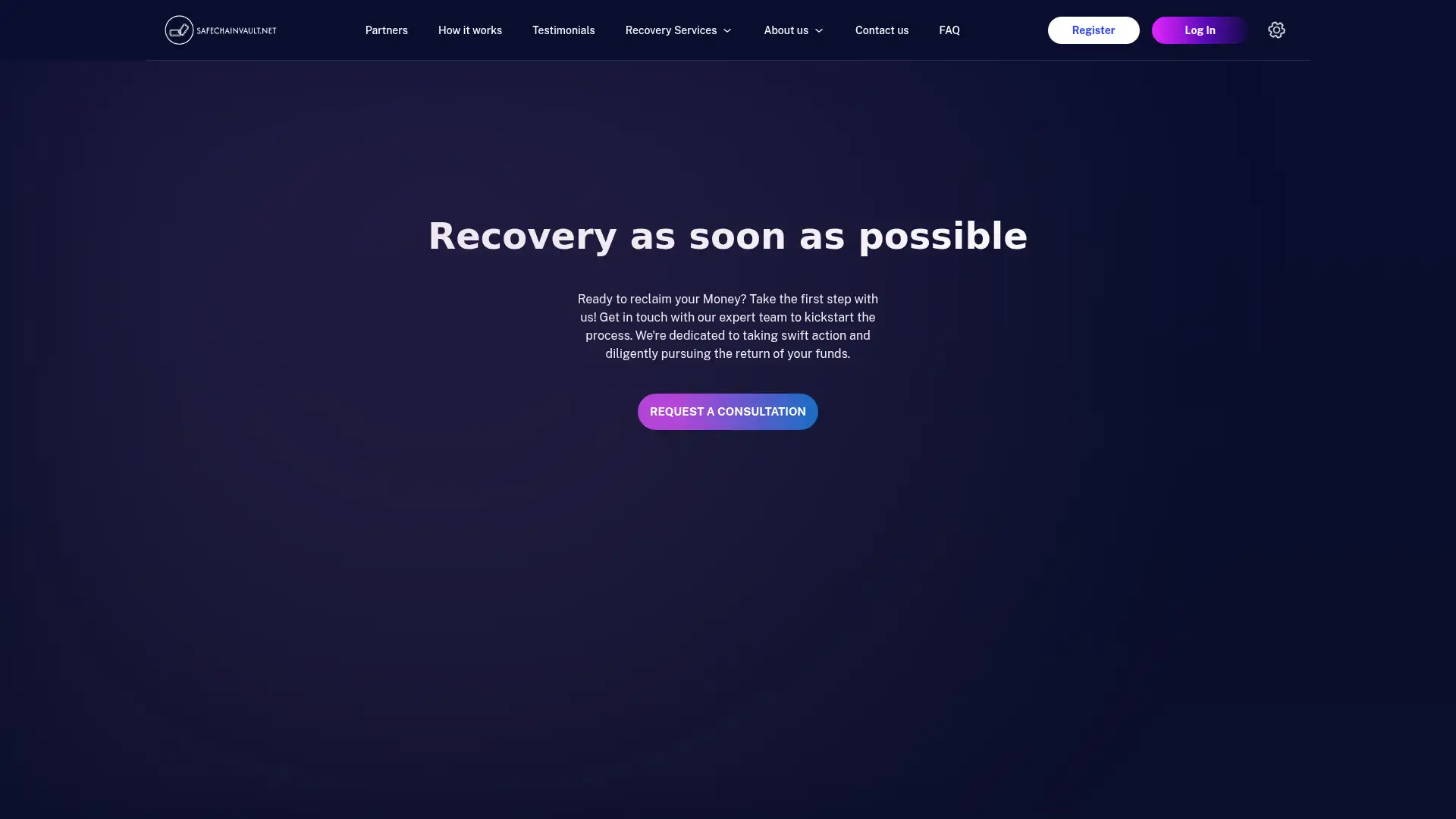 safechainvault.net screenshot