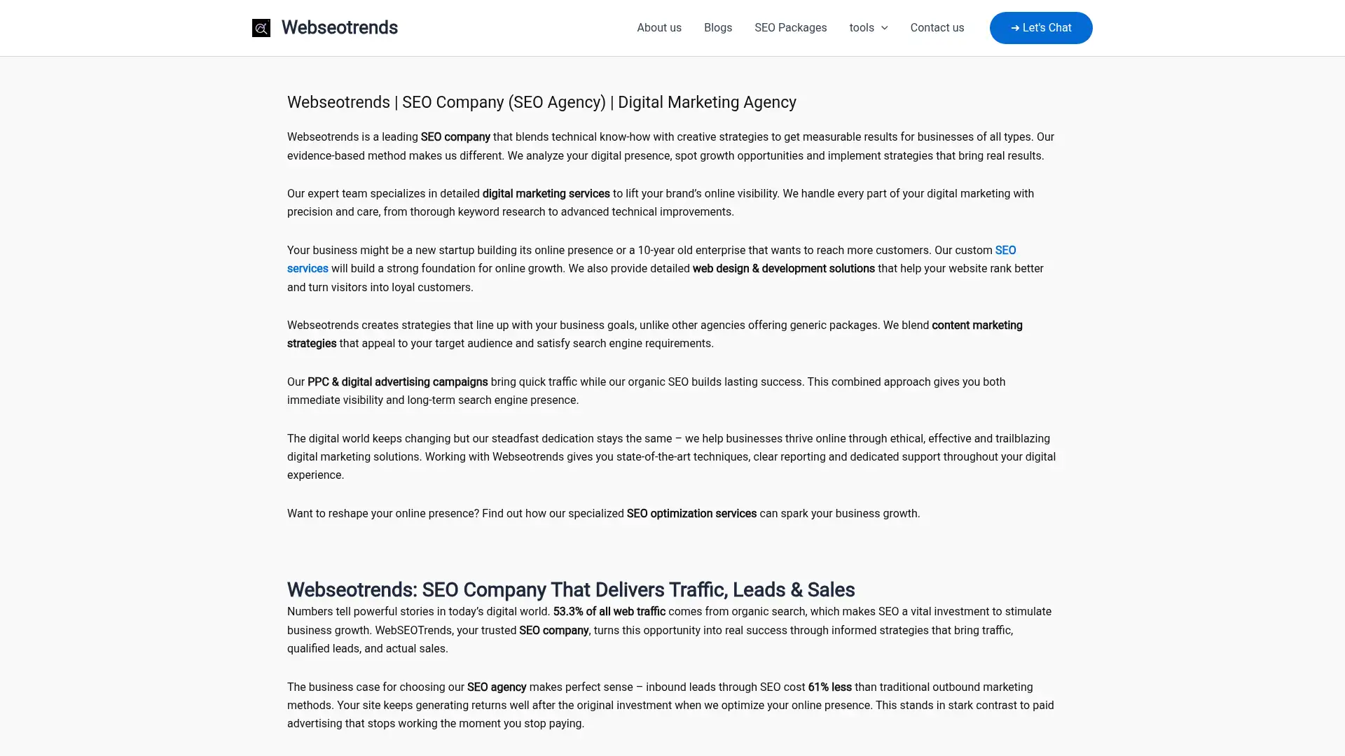 webseotrends.com screenshot