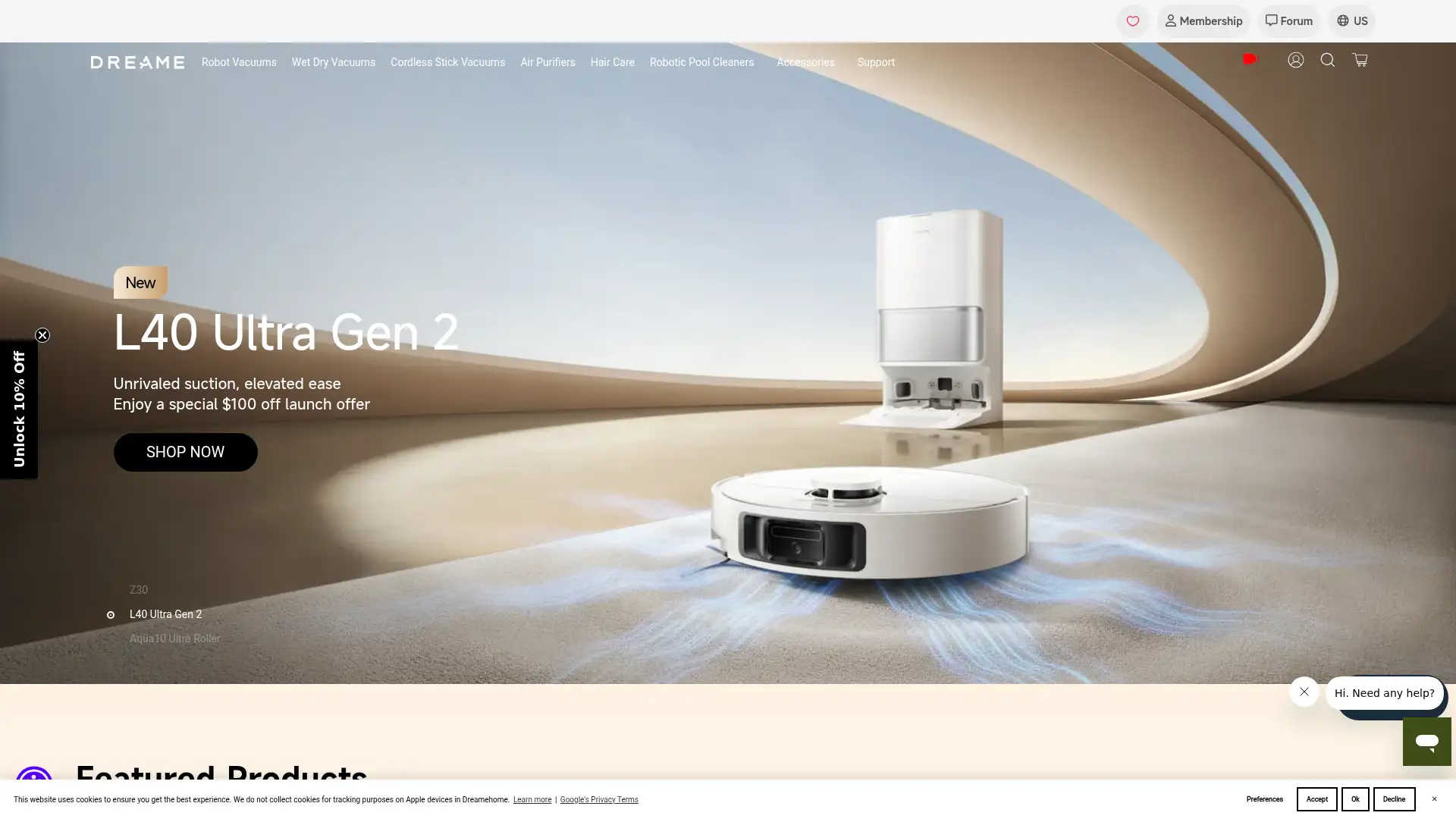 dreametech.com screenshot