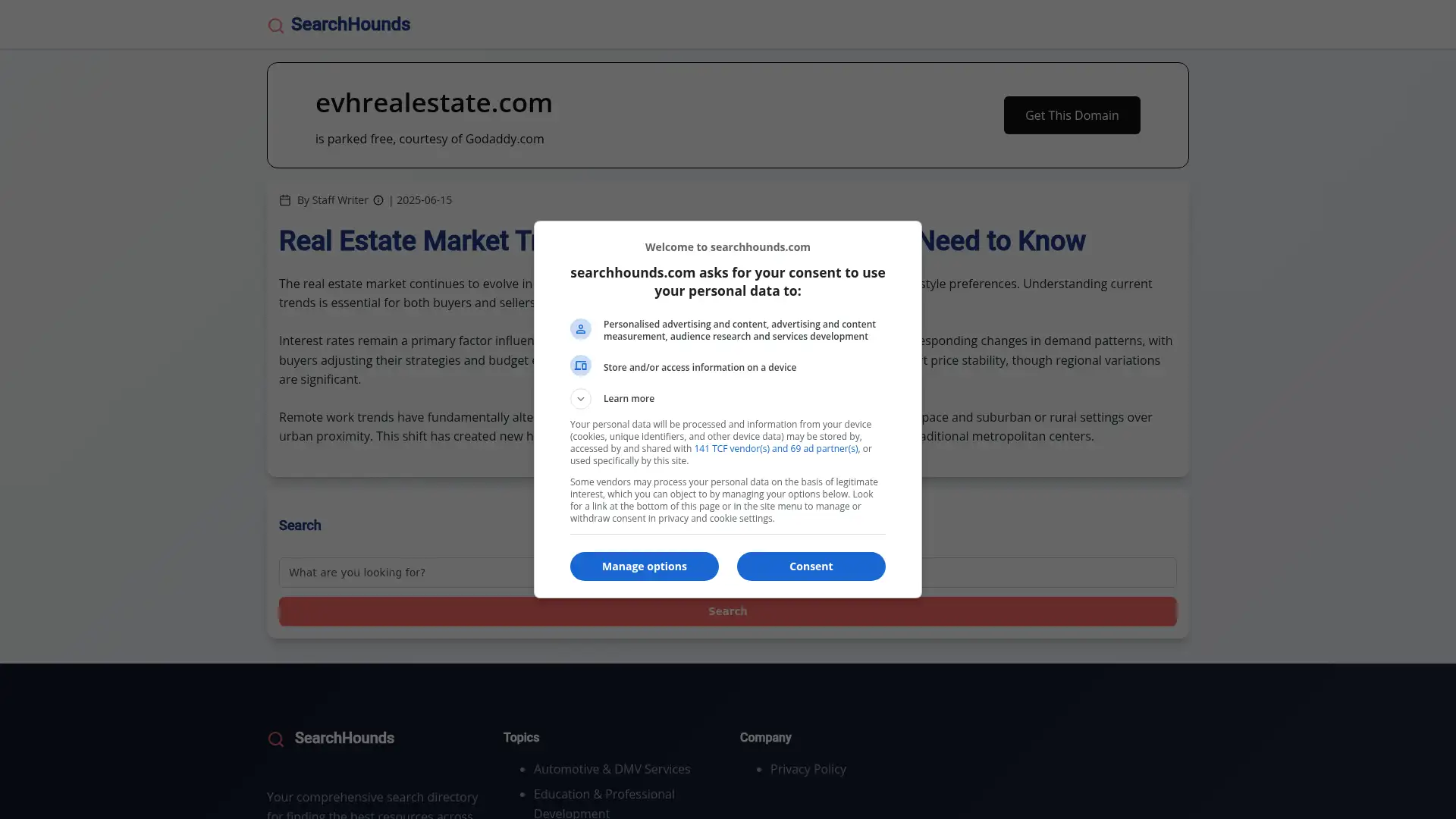 evhrealestate.com screenshot