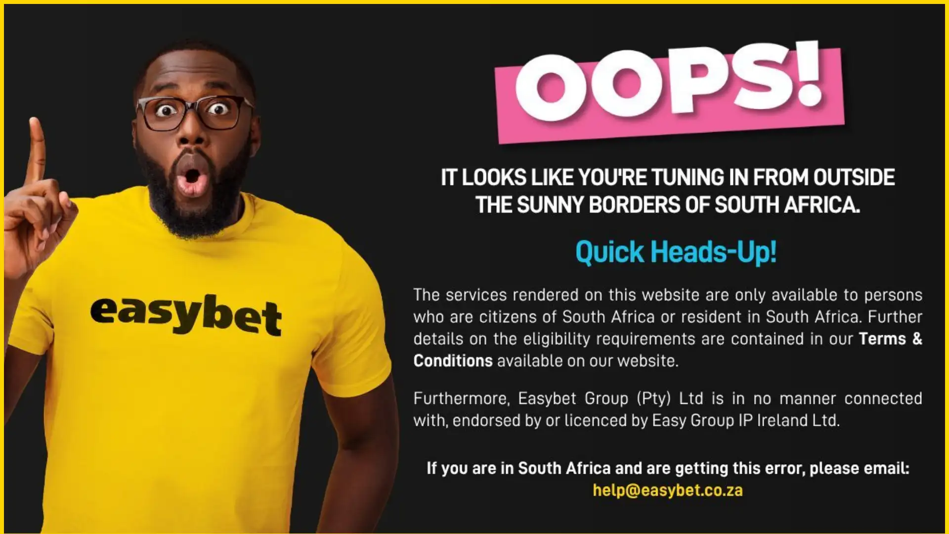 easybet.co.za screenshot