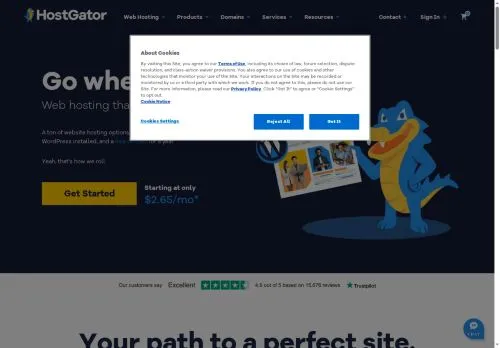 hostgator.com screenshot
