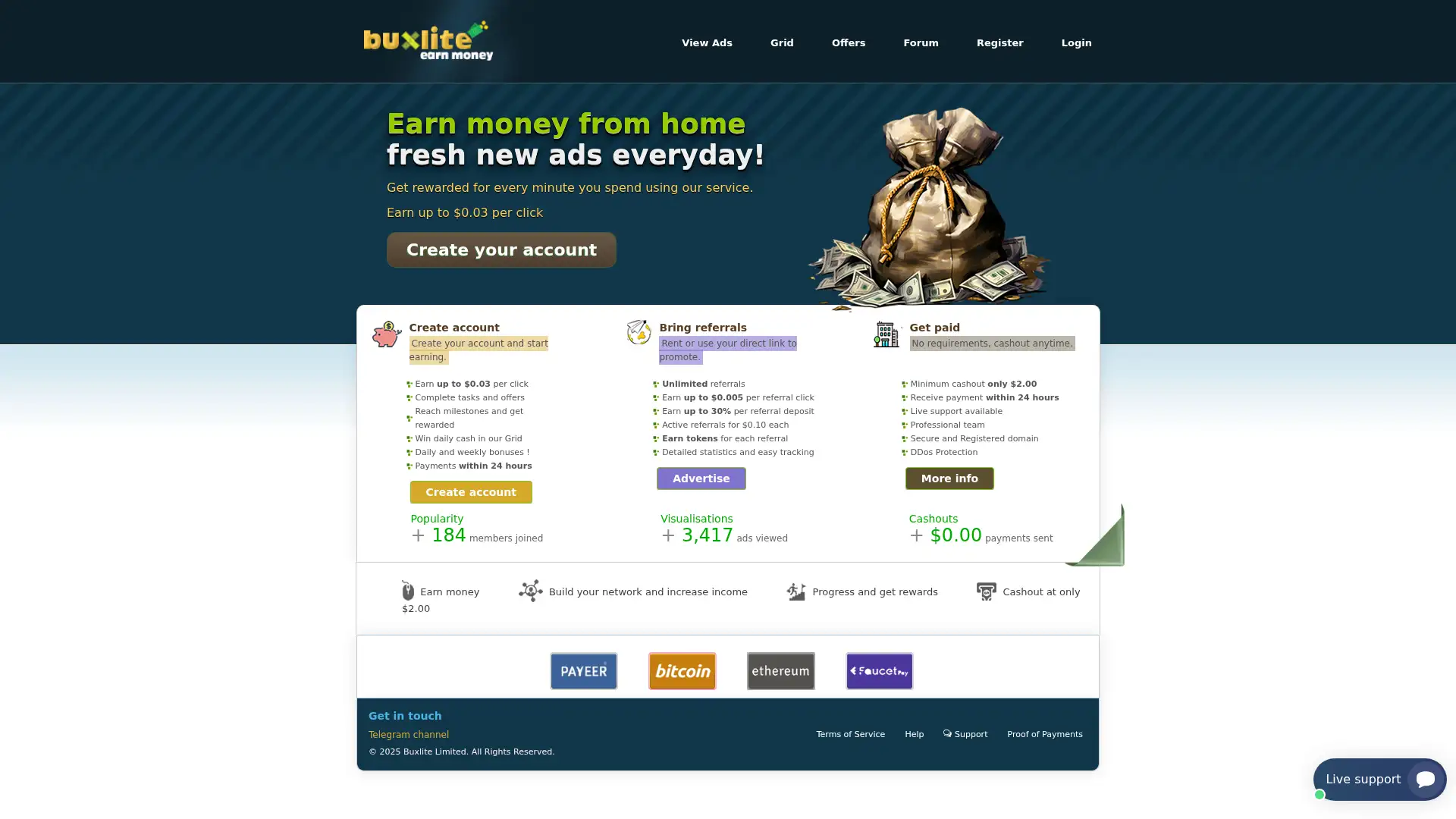 buxlite.com screenshot