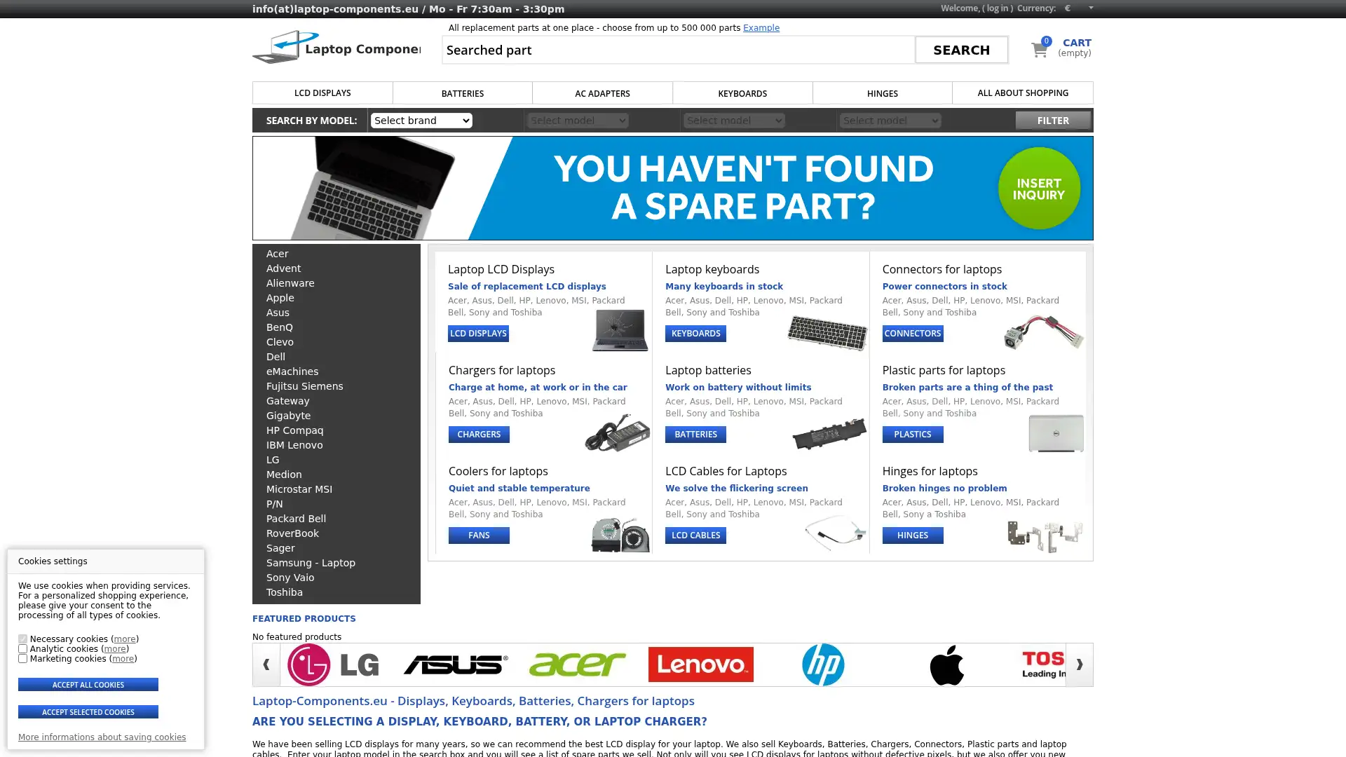 laptop-components.eu screenshot