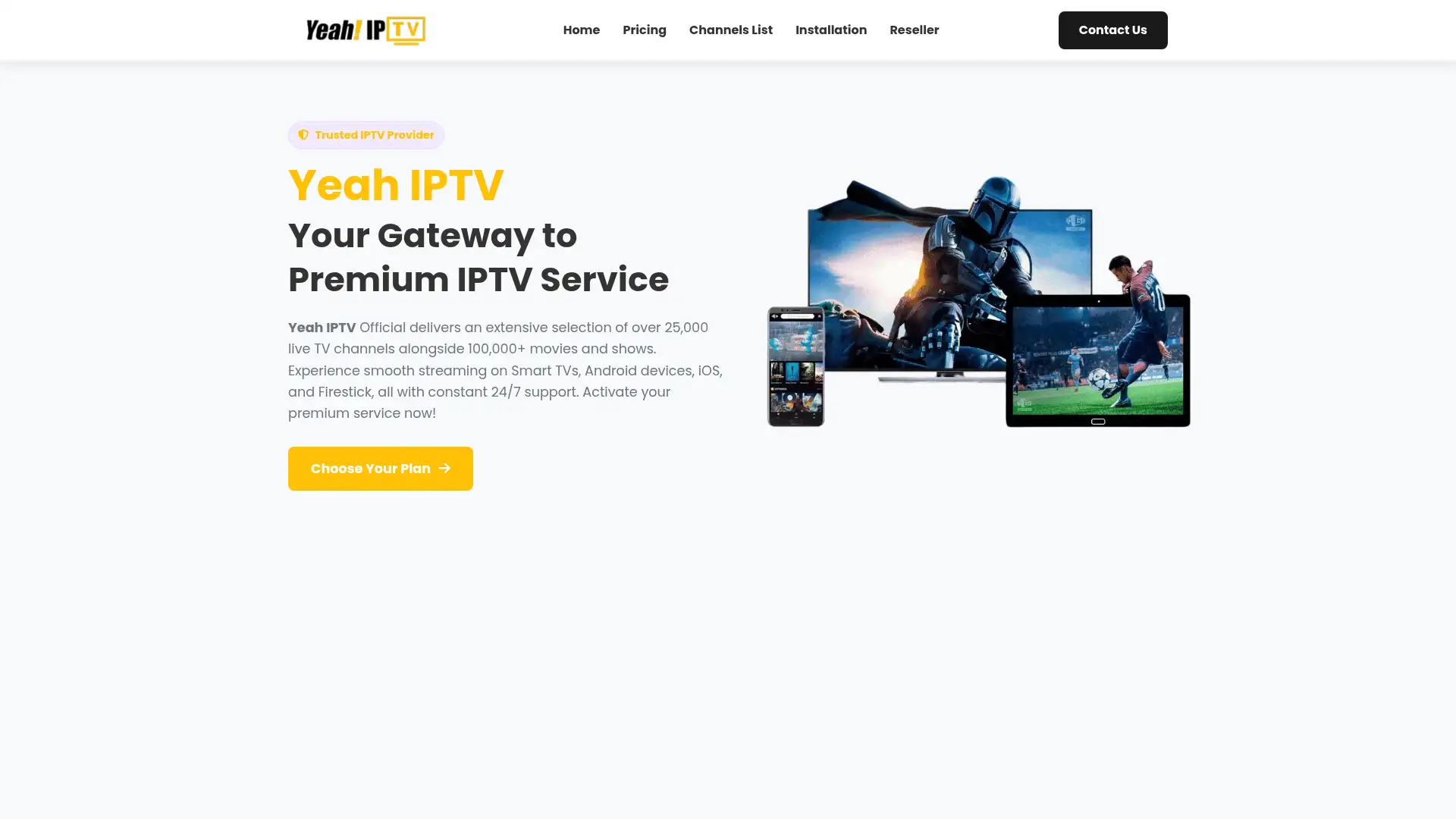 yeahiptvofficial.com screenshot