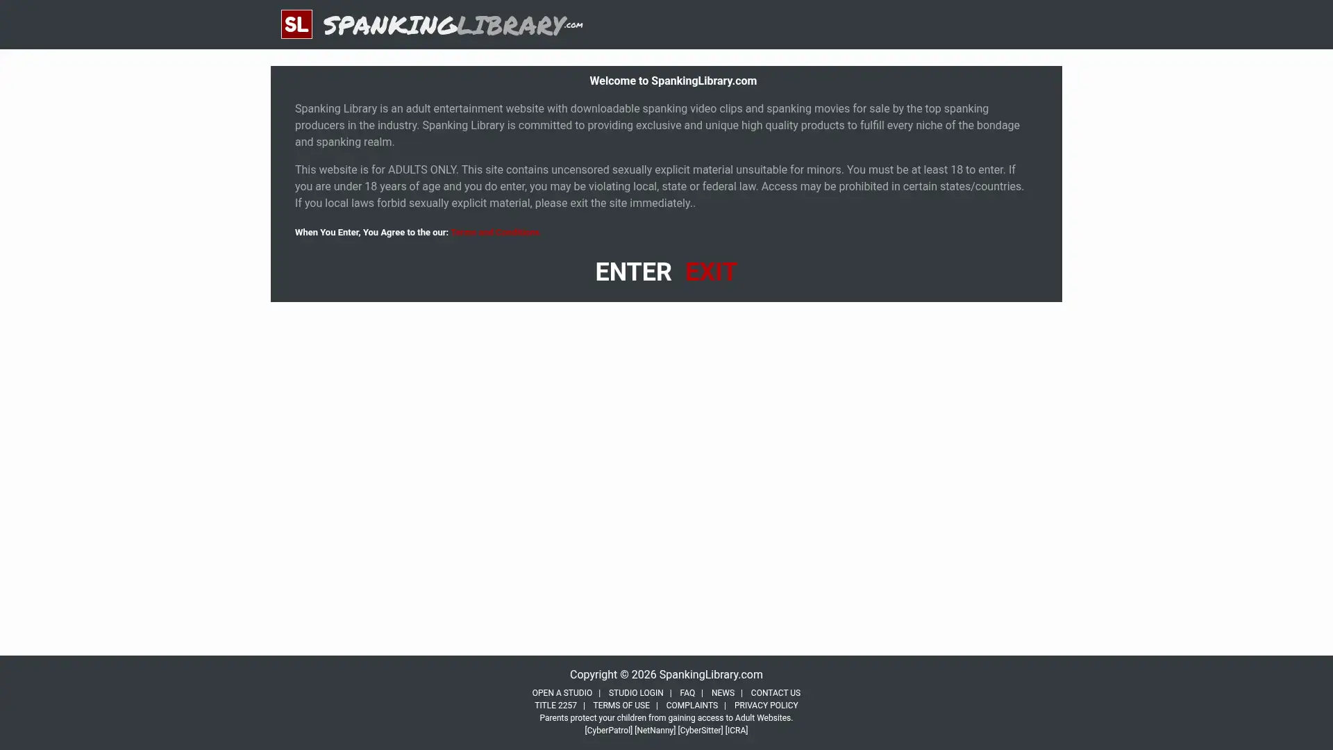 spankinglibrary.com screenshot