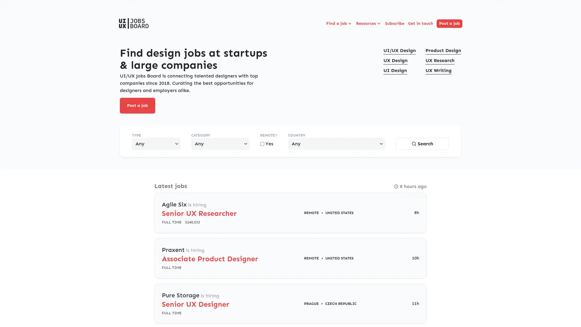 uiuxjobsboard.com screenshot