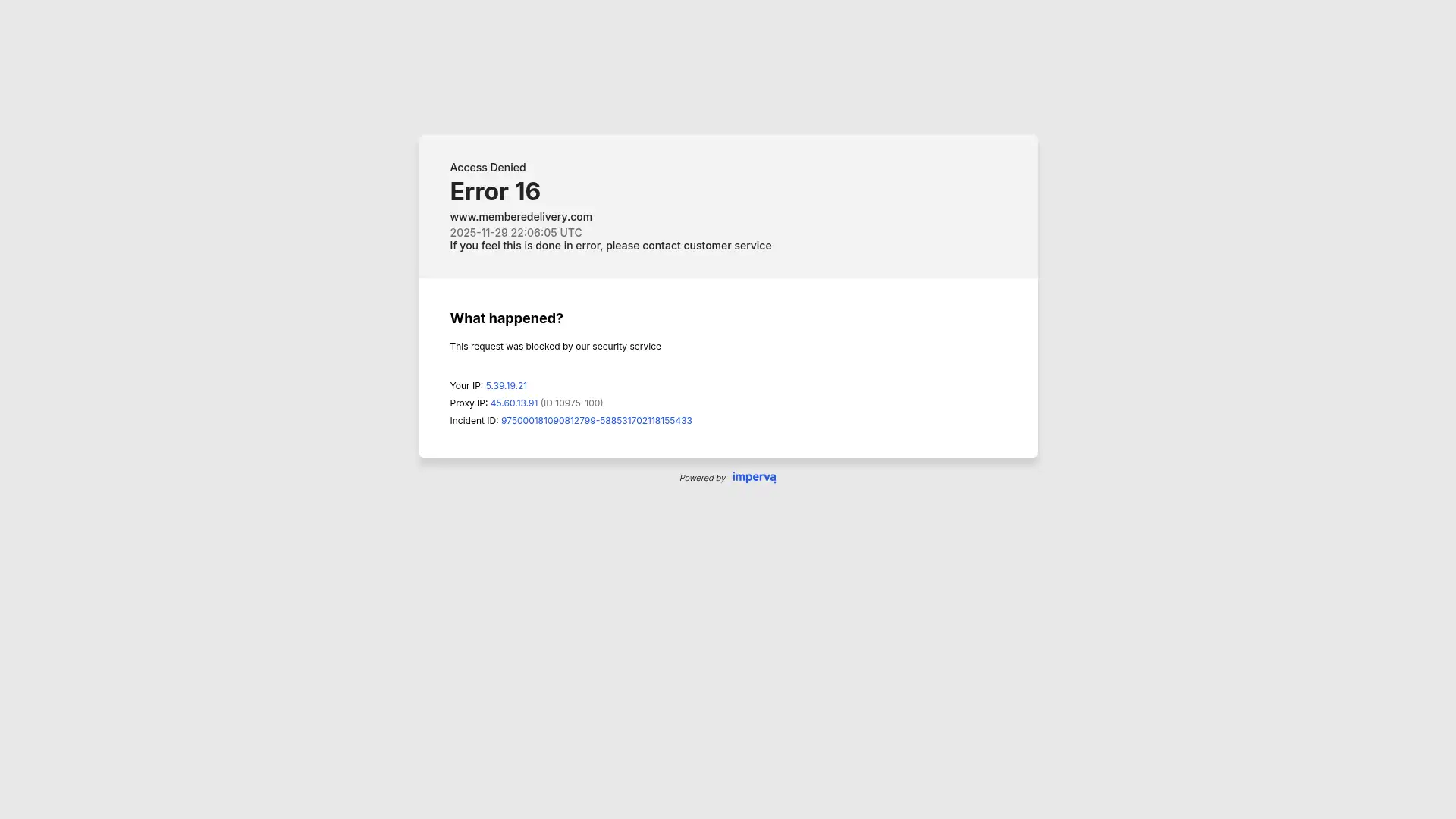 memberedelivery.com screenshot