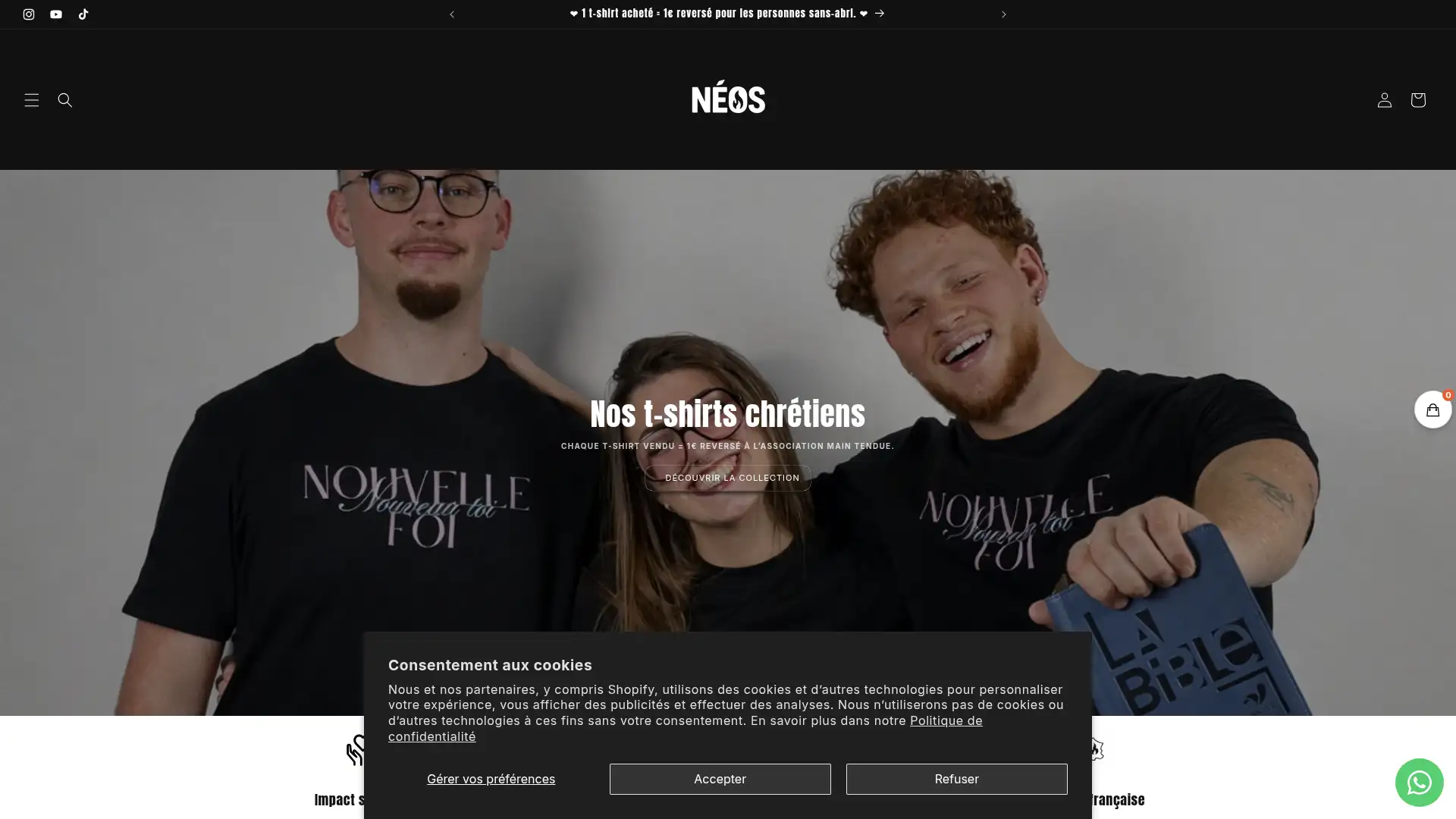 neos-clothing.fr screenshot