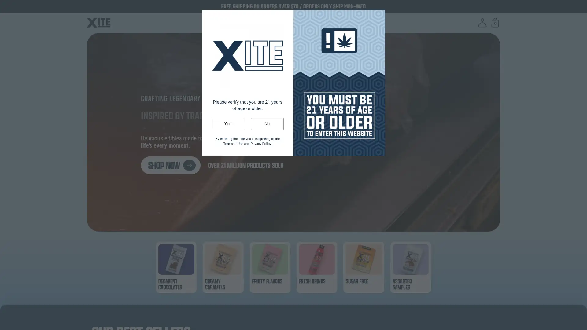 xiteedibles.com screenshot