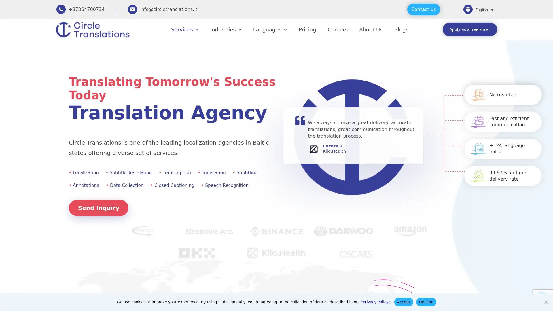 circletranslations.com screenshot