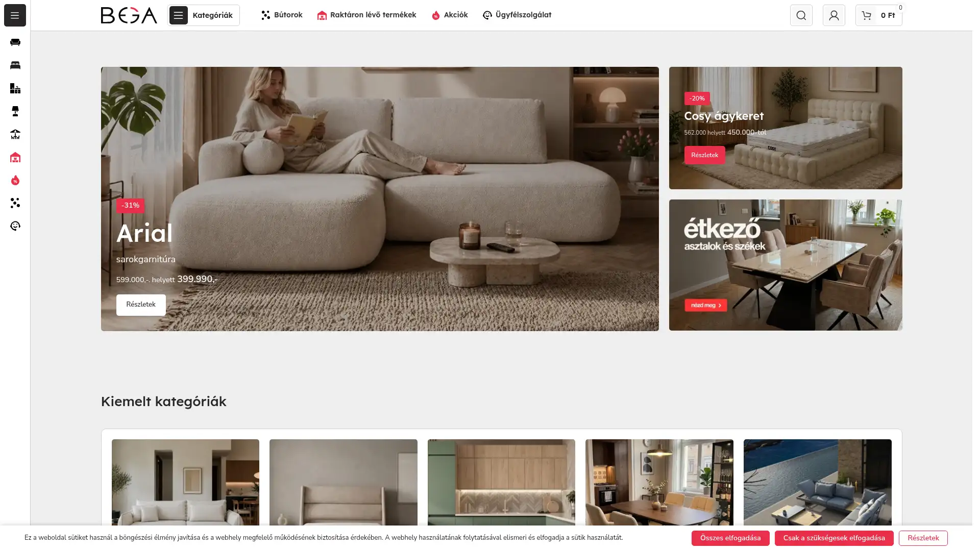 begaoutlet.hu screenshot