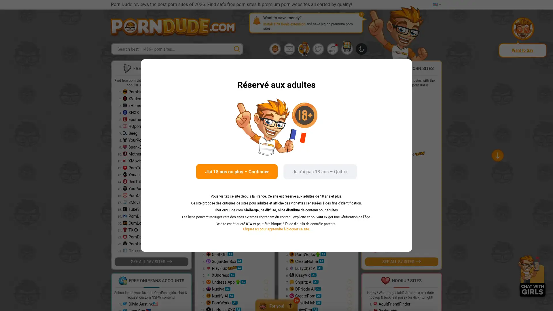 theporndude.com screenshot