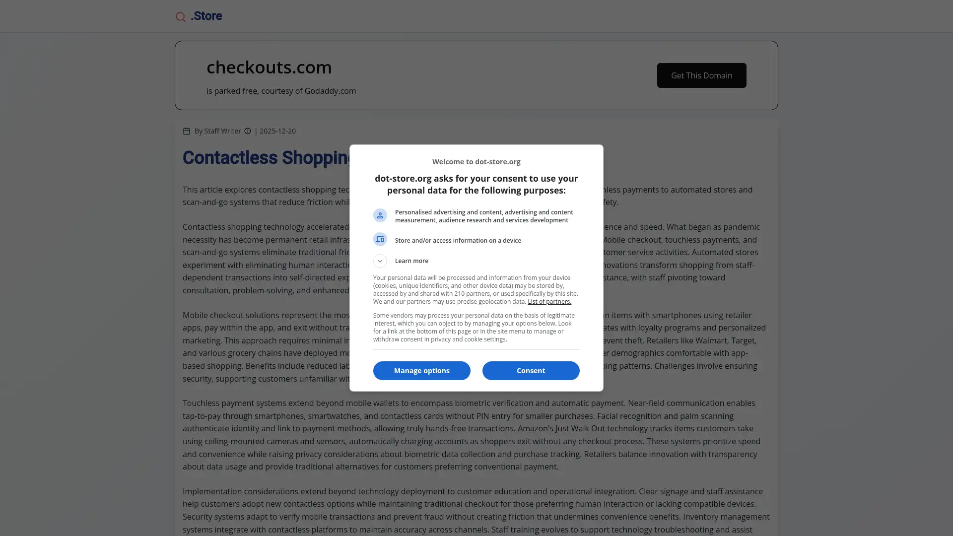 checkouts.com screenshot