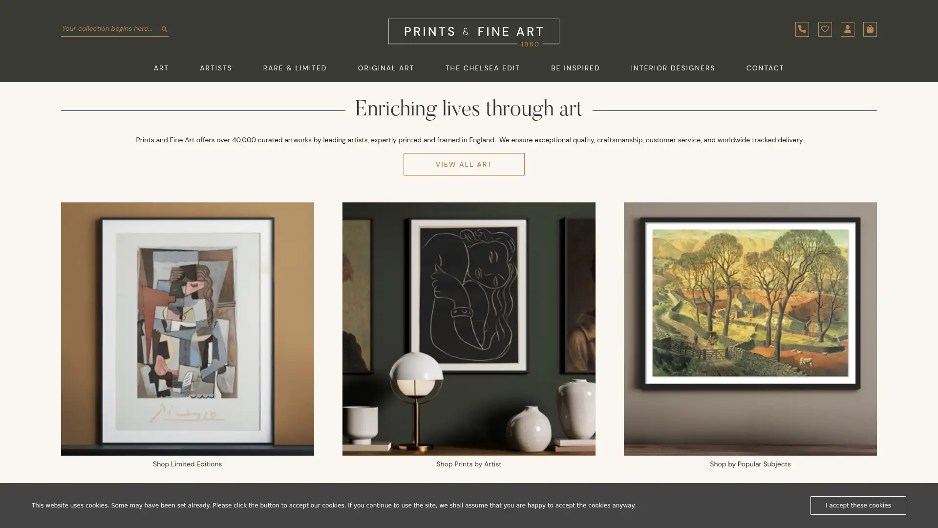 printsandfineart.com screenshot