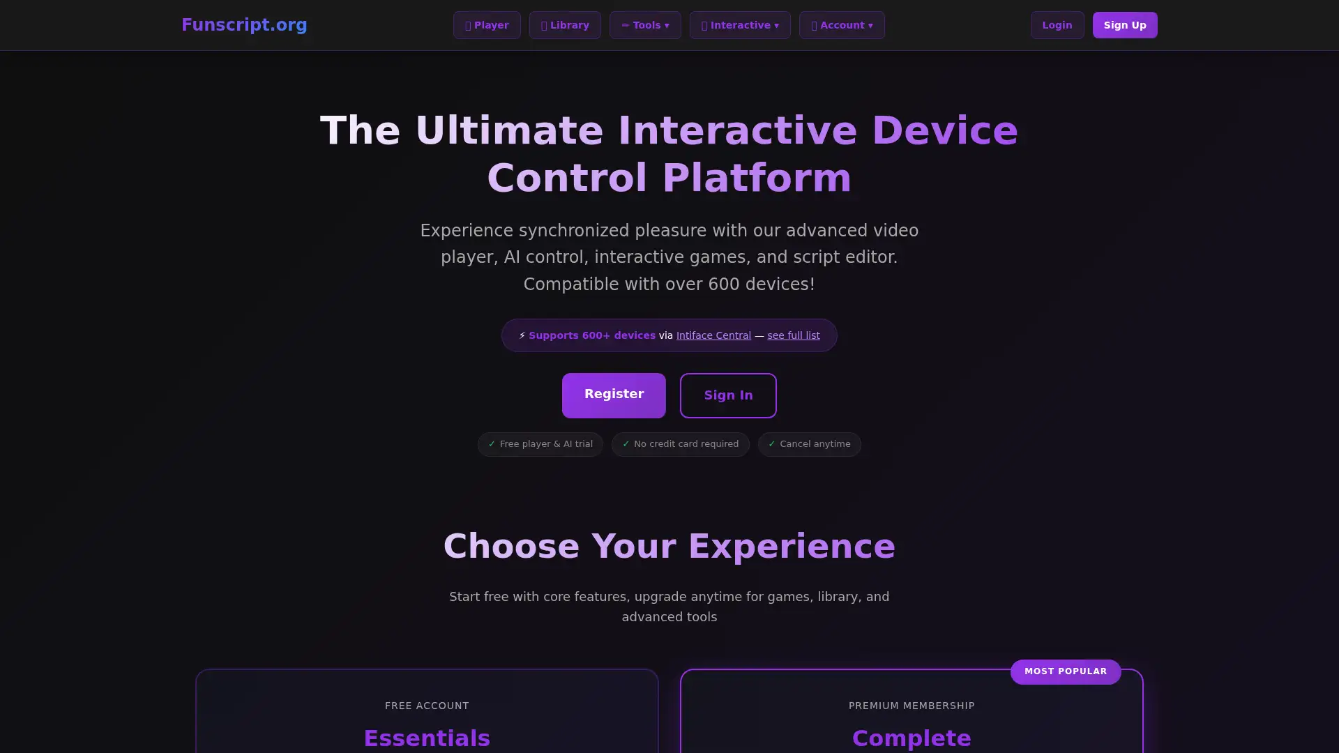 funscript.org screenshot