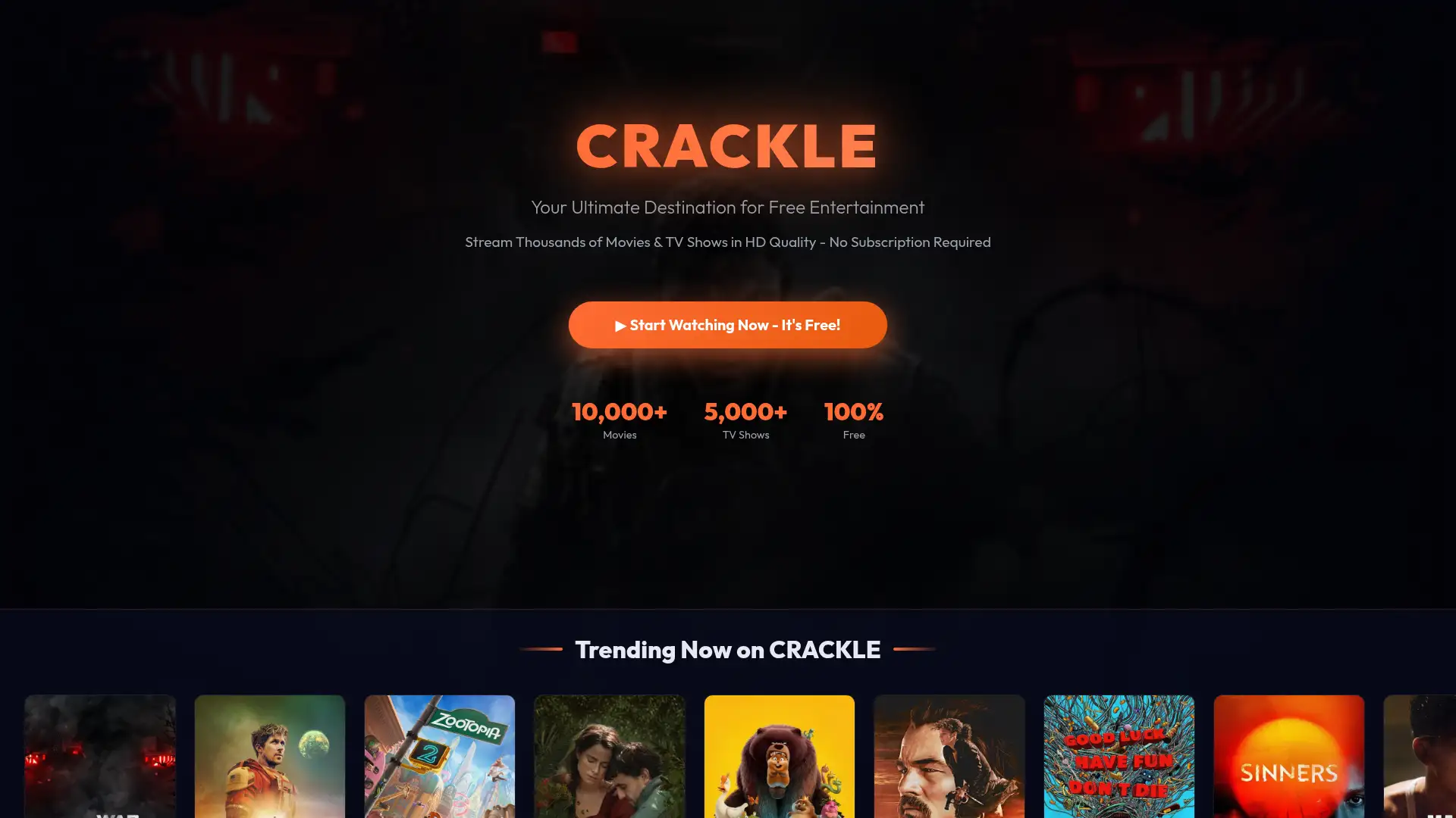 crackle.media screenshot