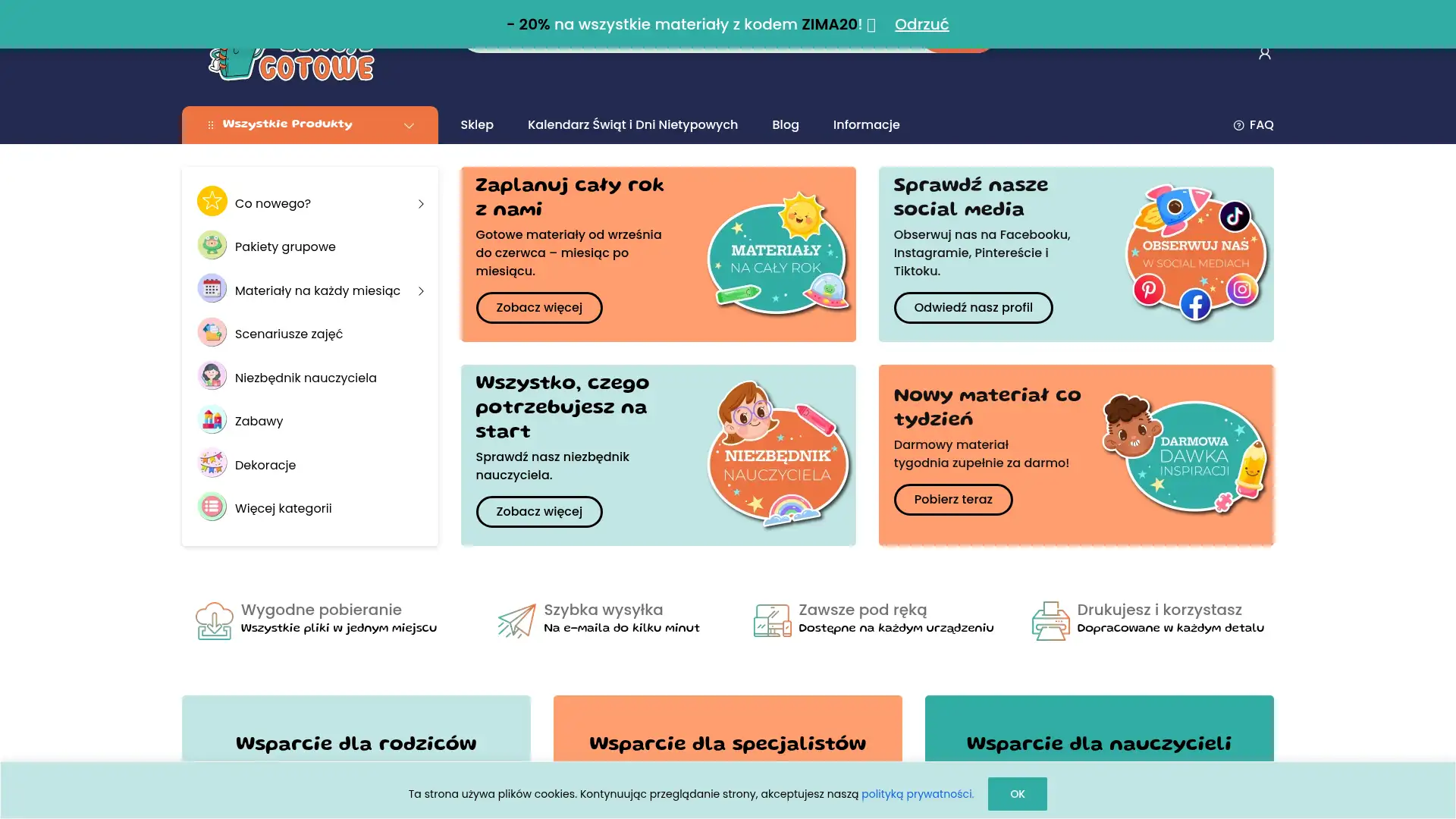 lekcjegotowe.pl screenshot