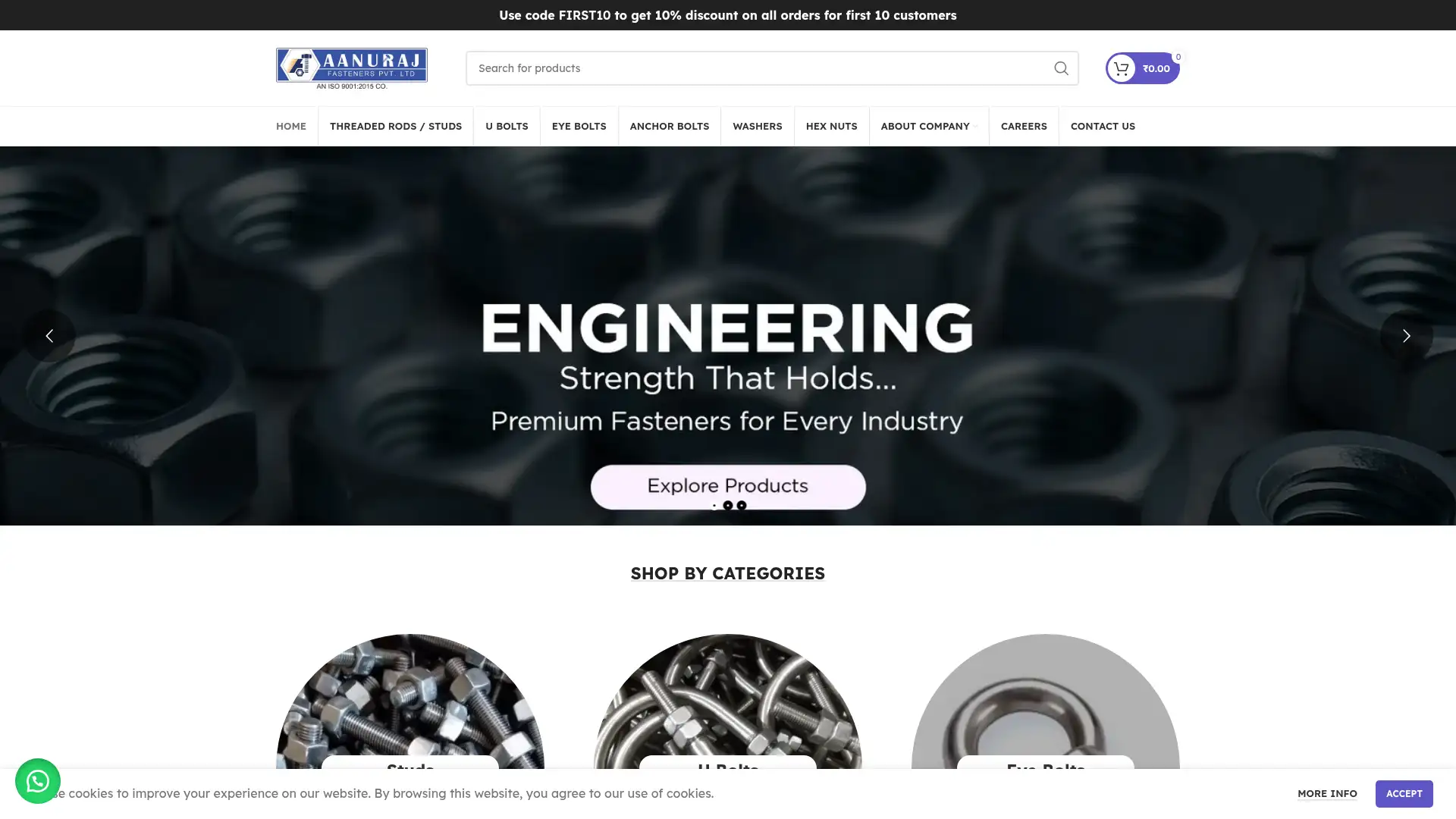 nutsandboltsonline.in screenshot