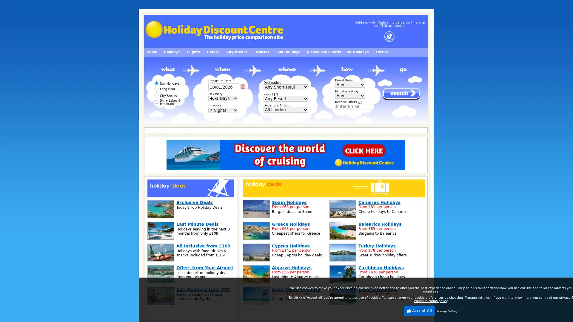 holidaydiscountcentre.co.uk screenshot