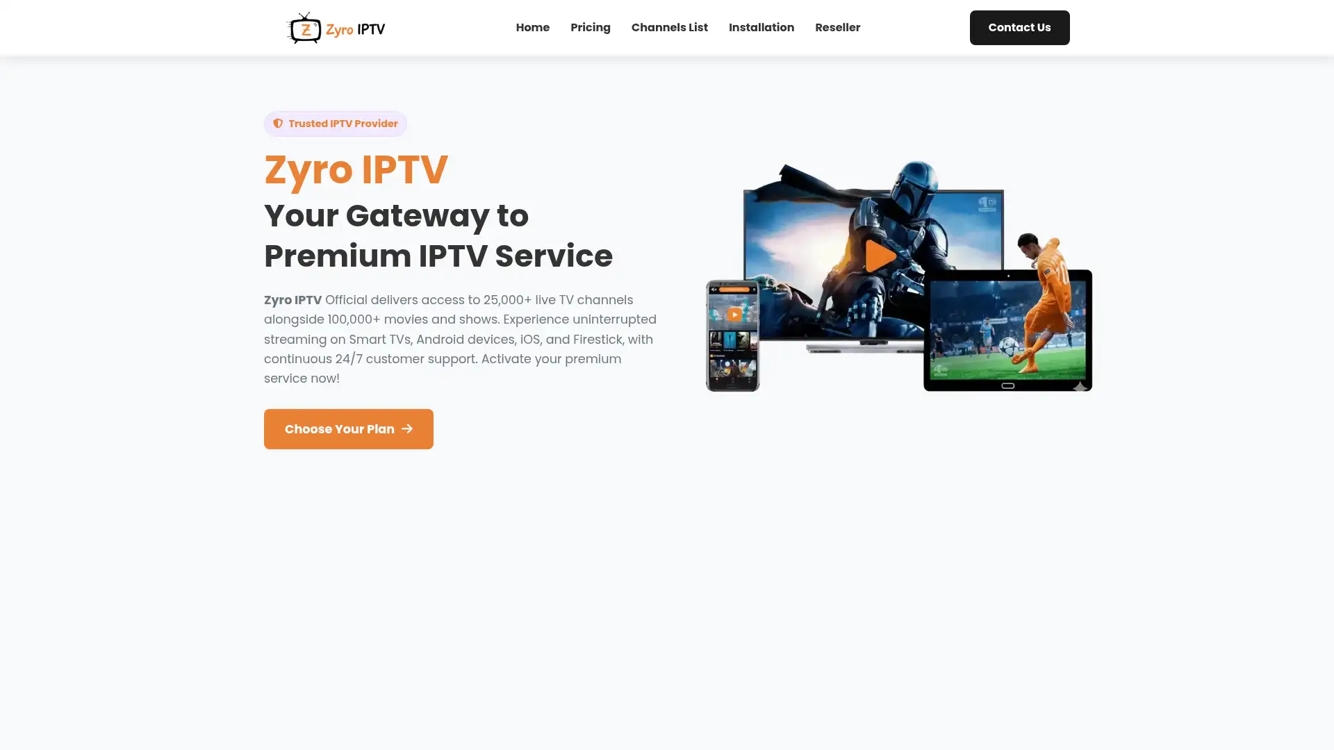 zyroiptv.com screenshot