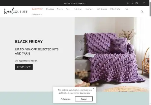woolcouturecompany.com screenshot
