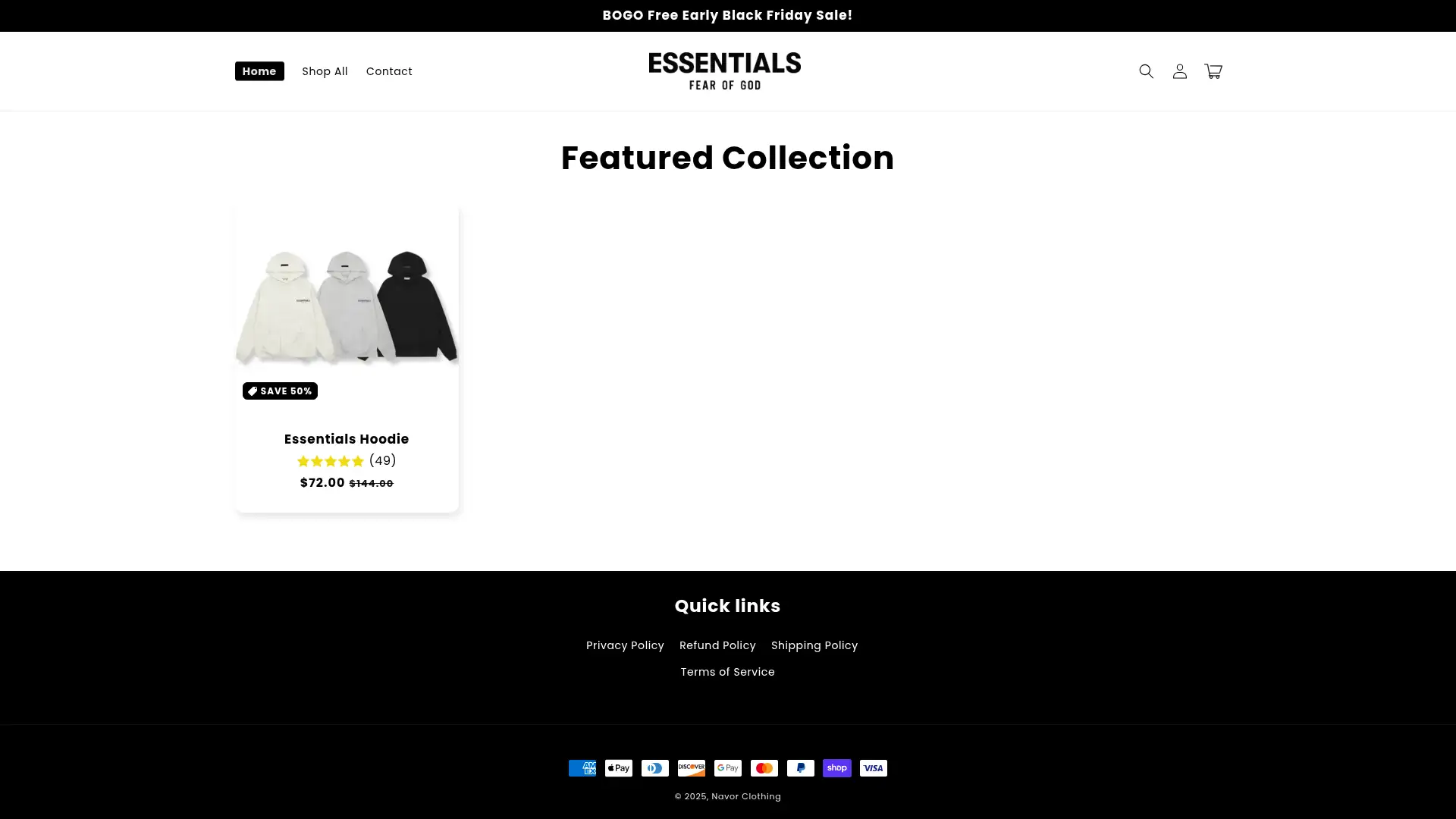 navorofficial.shop screenshot