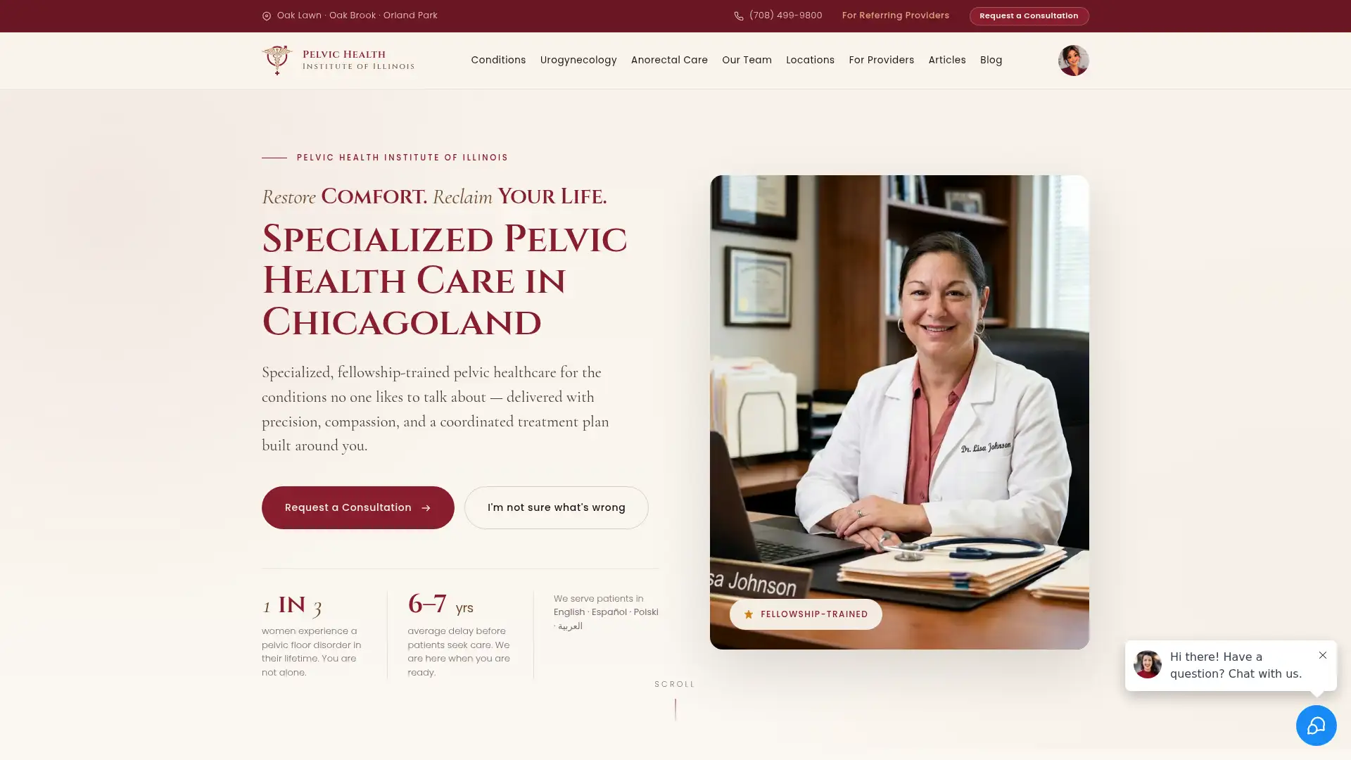 pelvichealthil.com screenshot