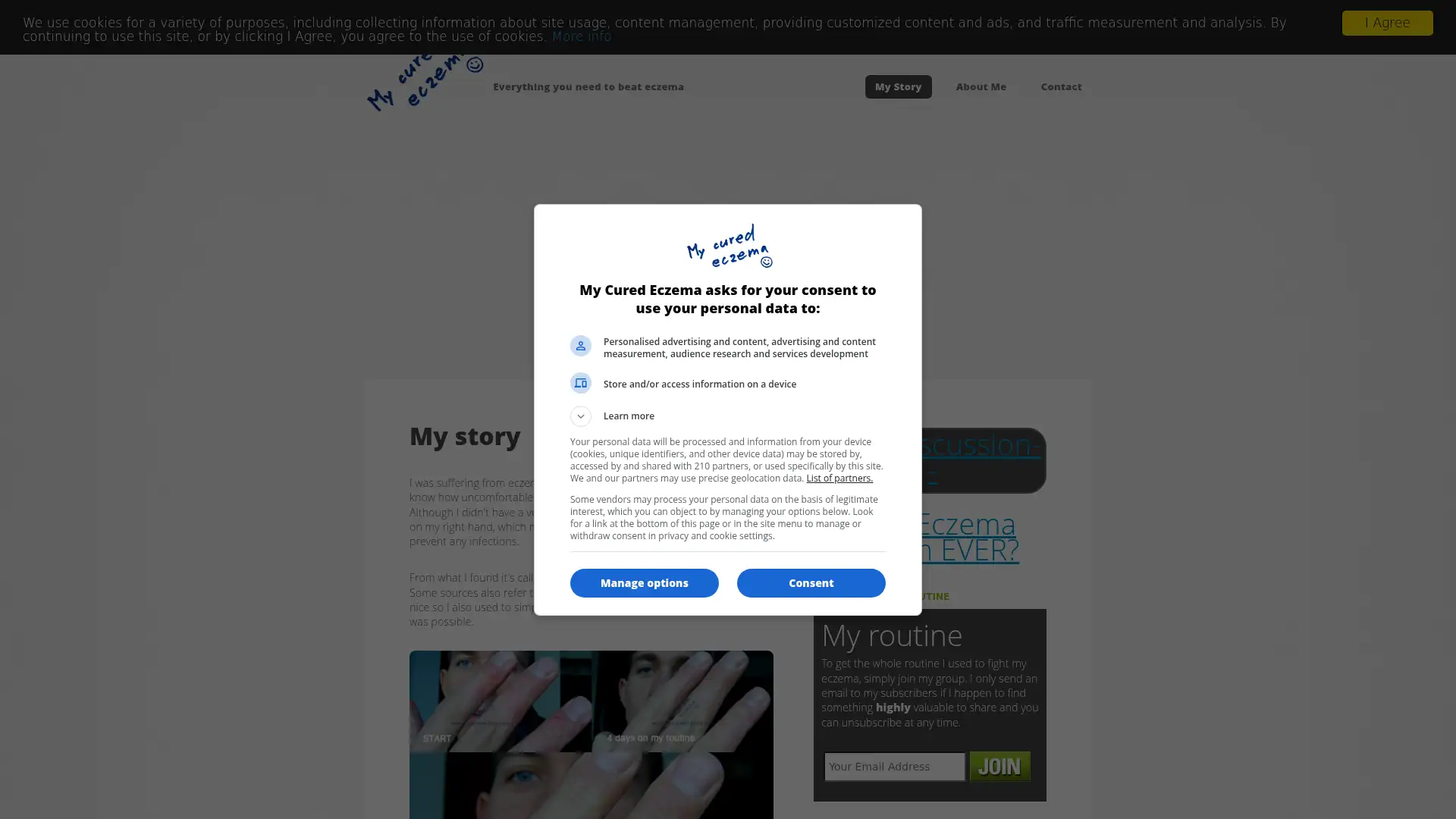 mycuredeczema.com screenshot