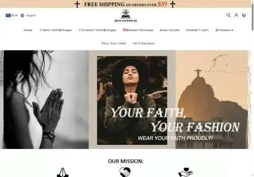 usafaithwear.com screenshot