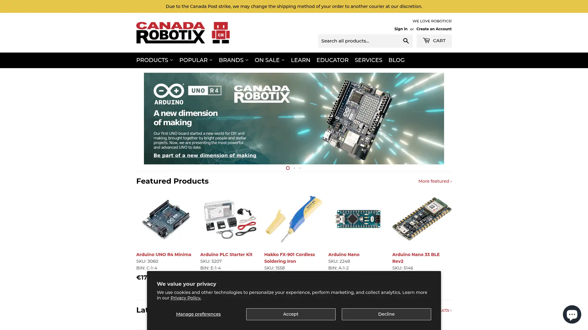 canadarobotix.com screenshot