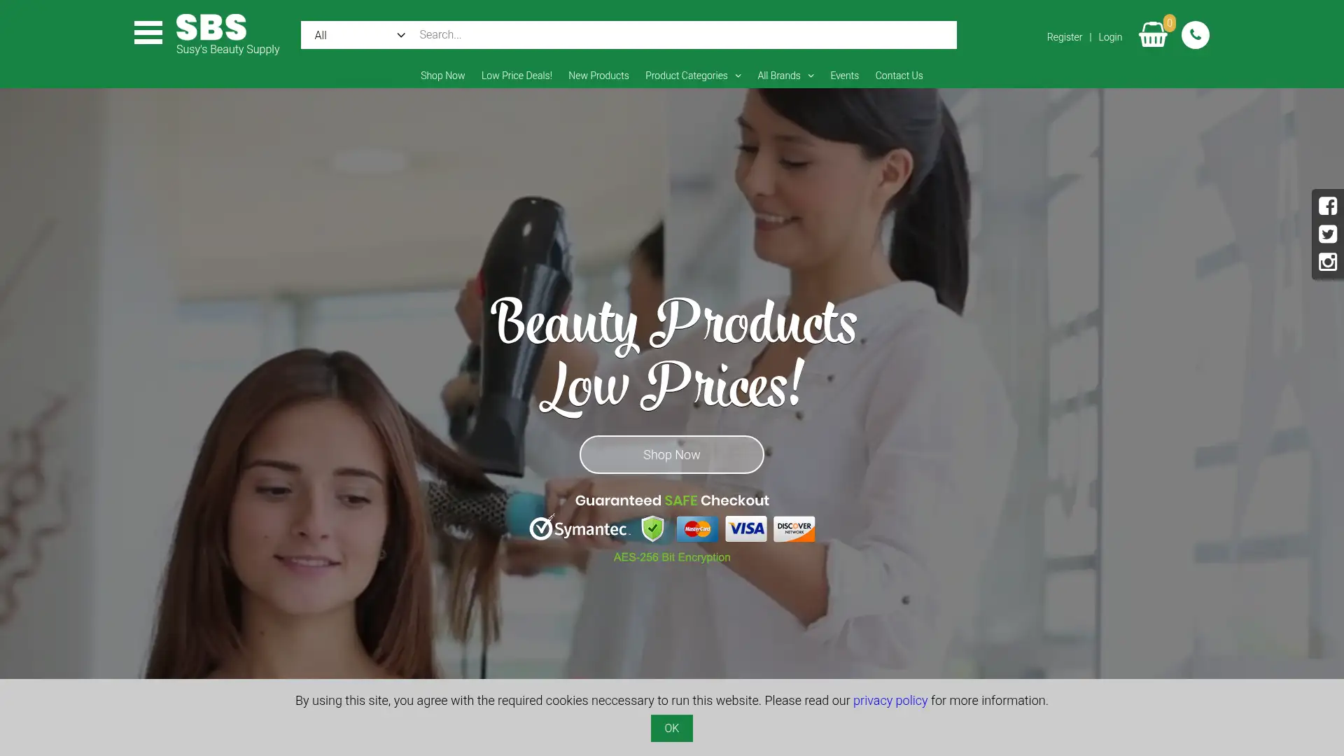 susysbeauty.ie screenshot