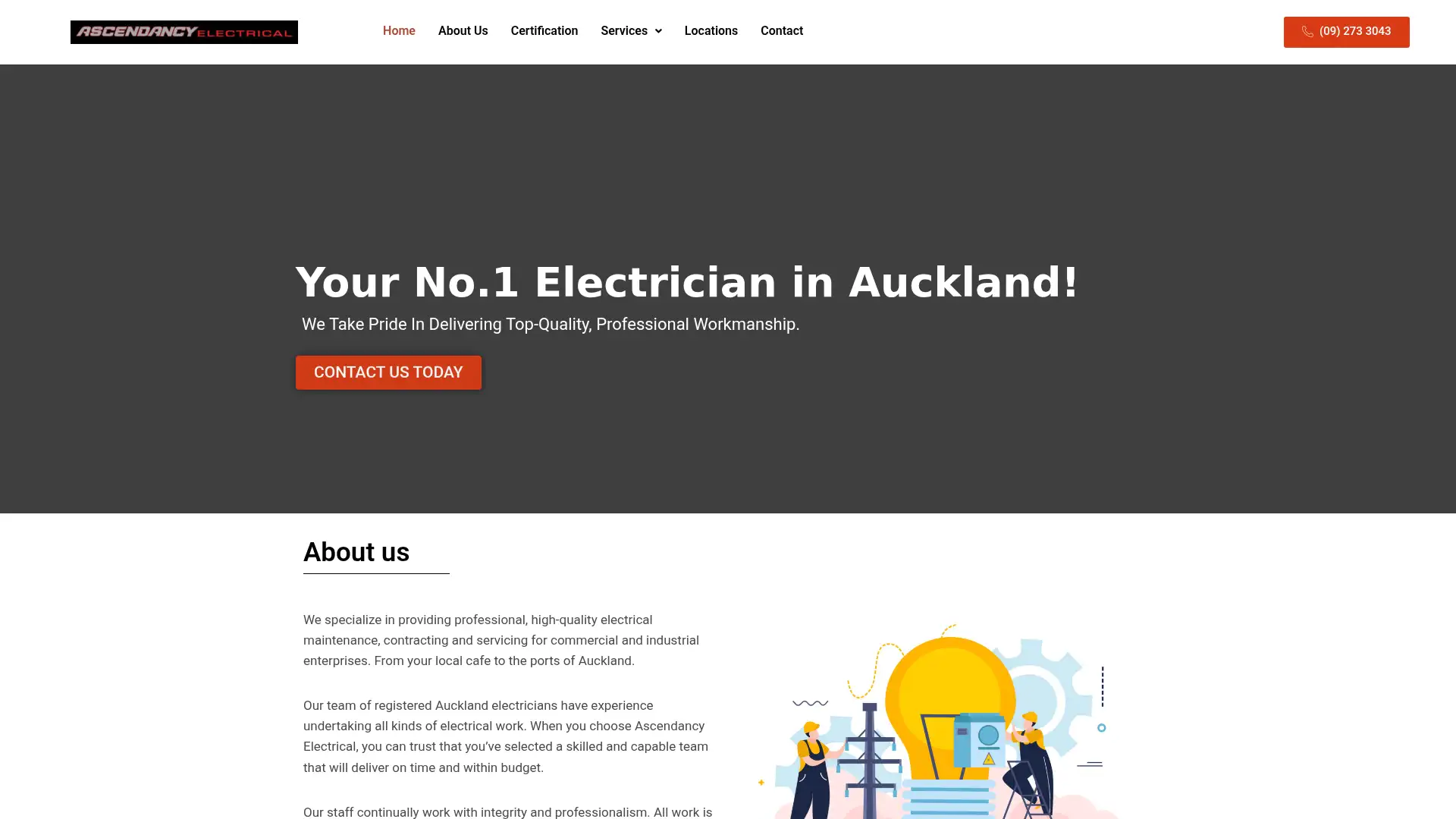 ascendancyelectrical.co.nz screenshot